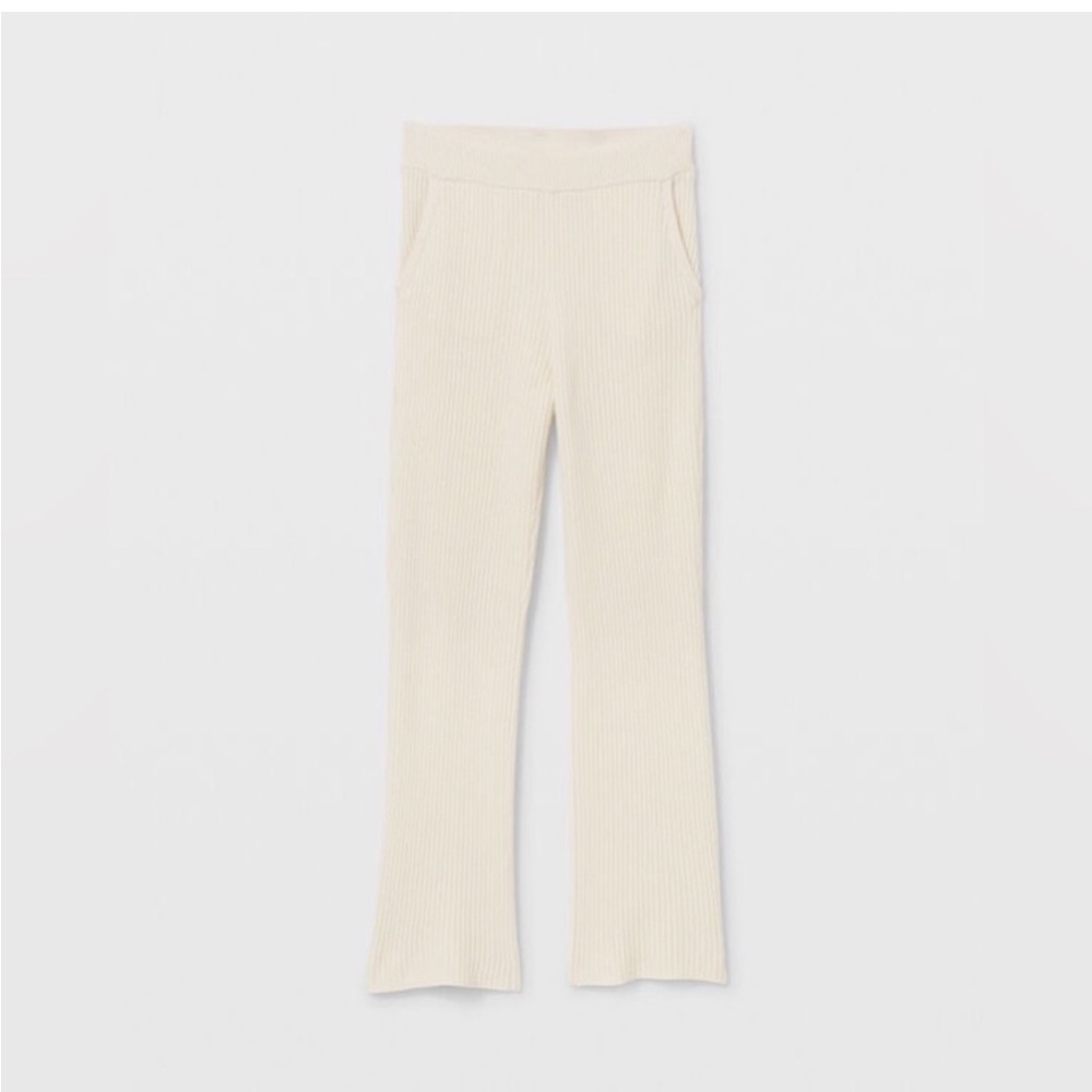 NWT Club Monaco Wool-Cashmere Ribbed Pant - Size Medium - Picture 4 of 6